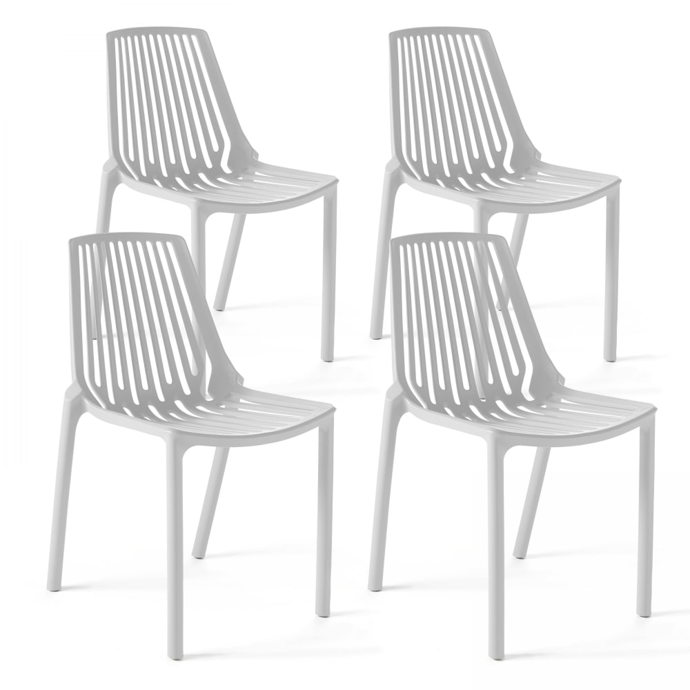 Lot de 4 chaises plastiques