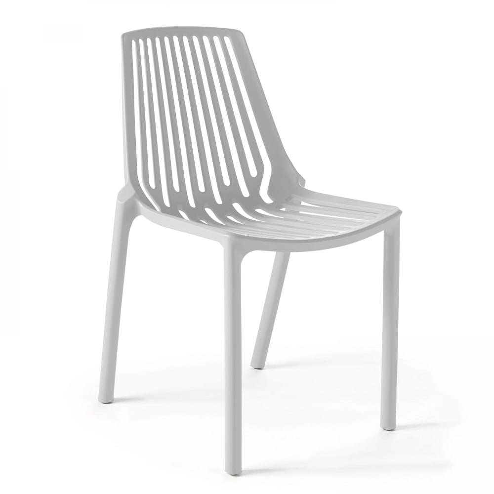 Lot de 4 chaises plastiques polypropylène blanc