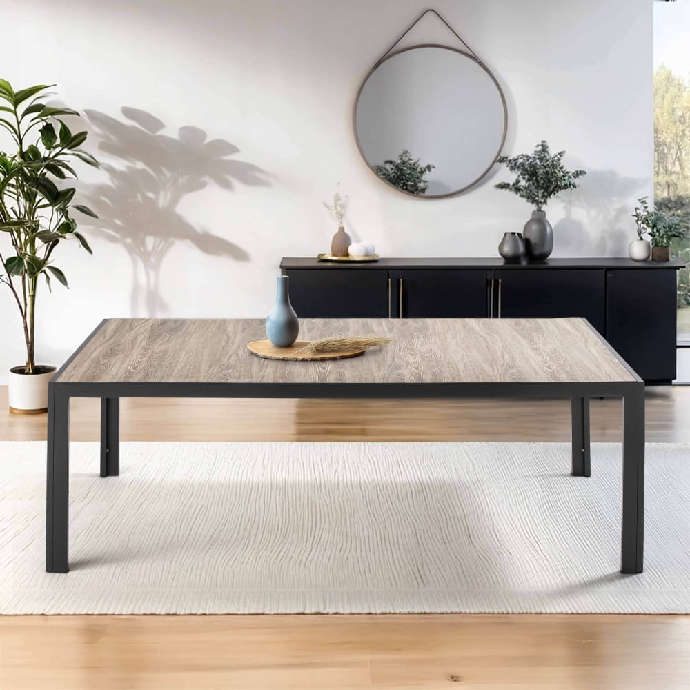 Table contemporaine en aluminium et céramique 10 places
