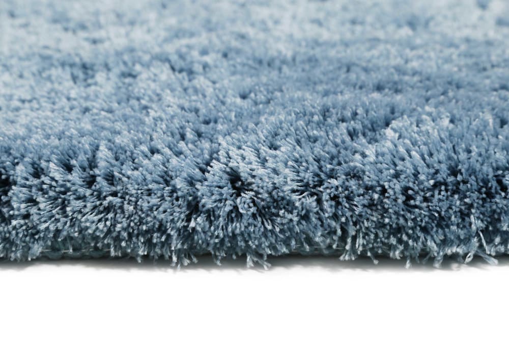Tapis de bain rond en microfibre antidérapant bleu 90 D - Maisons du Monde