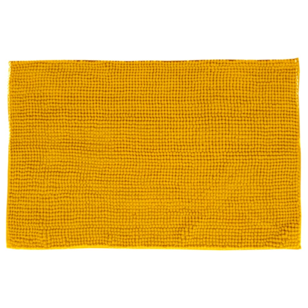Tapis de bain chenille jaune moutarde - 50x80cm