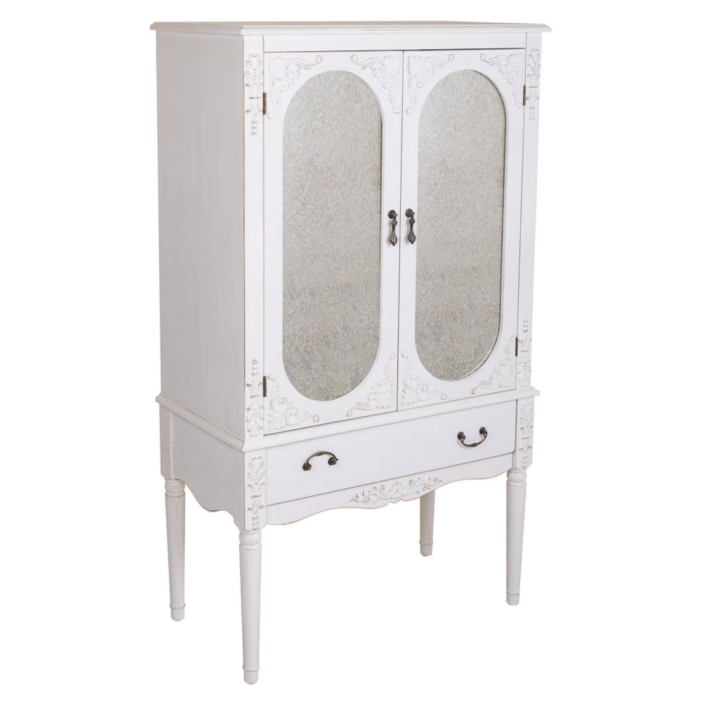 Armario de madera blanco 80x42x140