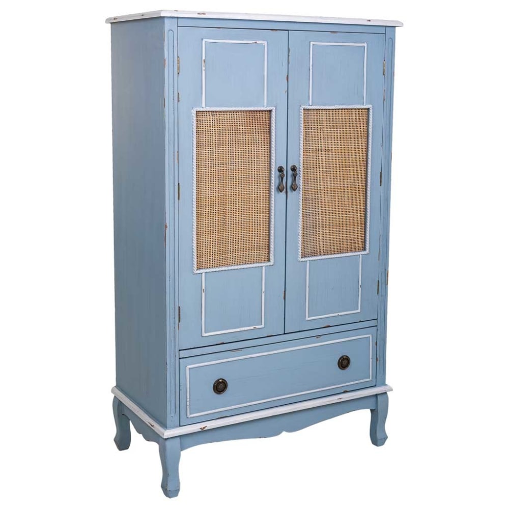 Armoire en bois avec 2 portes et 1 tiroir 80x42x138