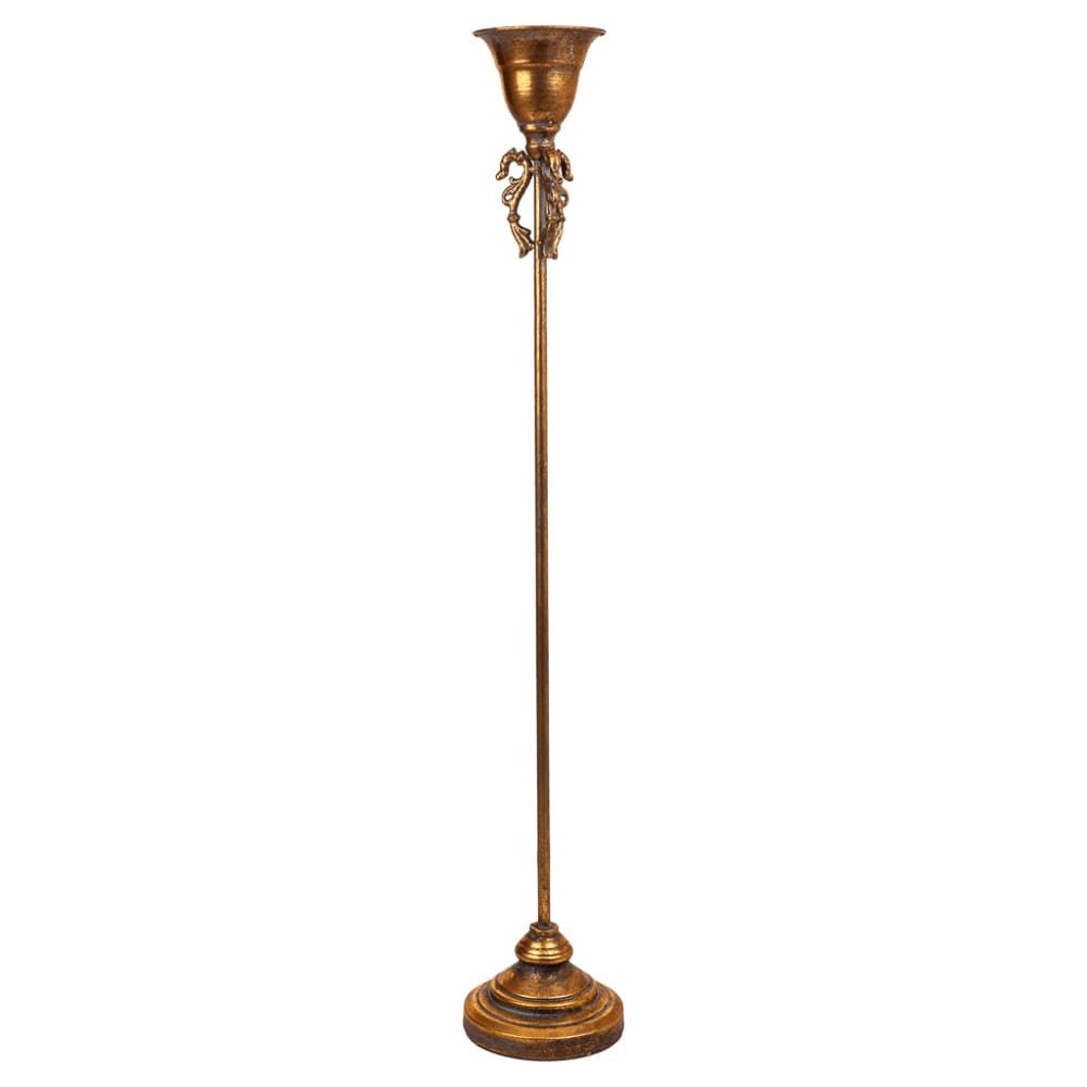 Candelabro de metal dorado 17x17x100h cm - Maisons du Monde