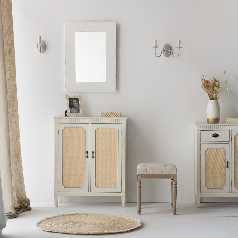 Console en bois blanc 78x36x95h - Maisons du Monde