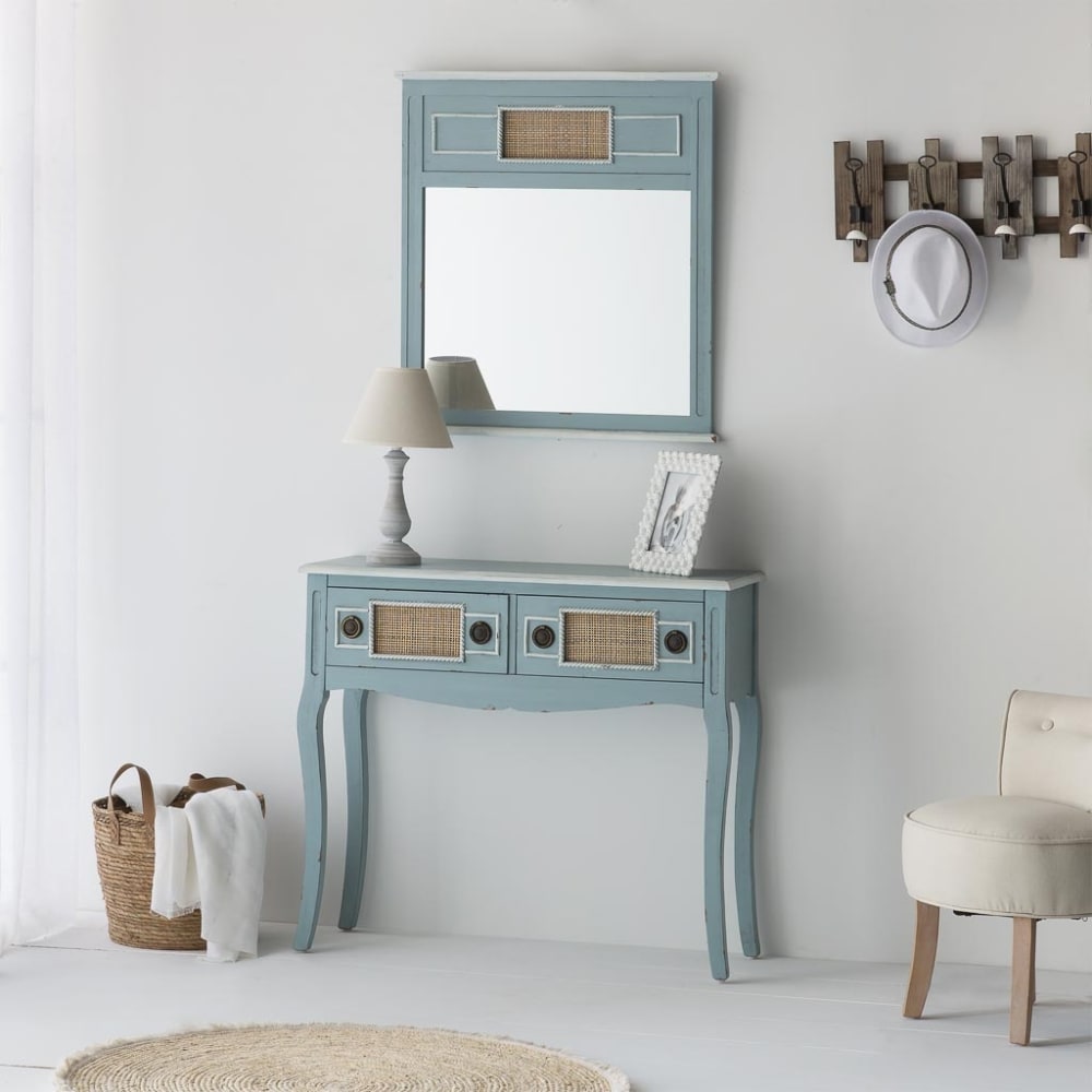 HolzFlurmöbeln, 90x33x77h cm, Blaue - Maisons Du Monde
