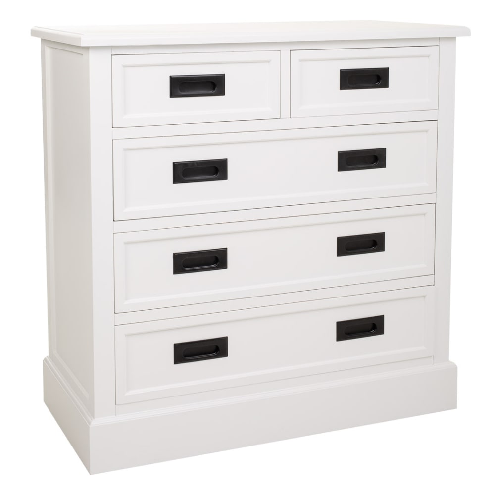 Commode en bois blanc 80x40x80,5h