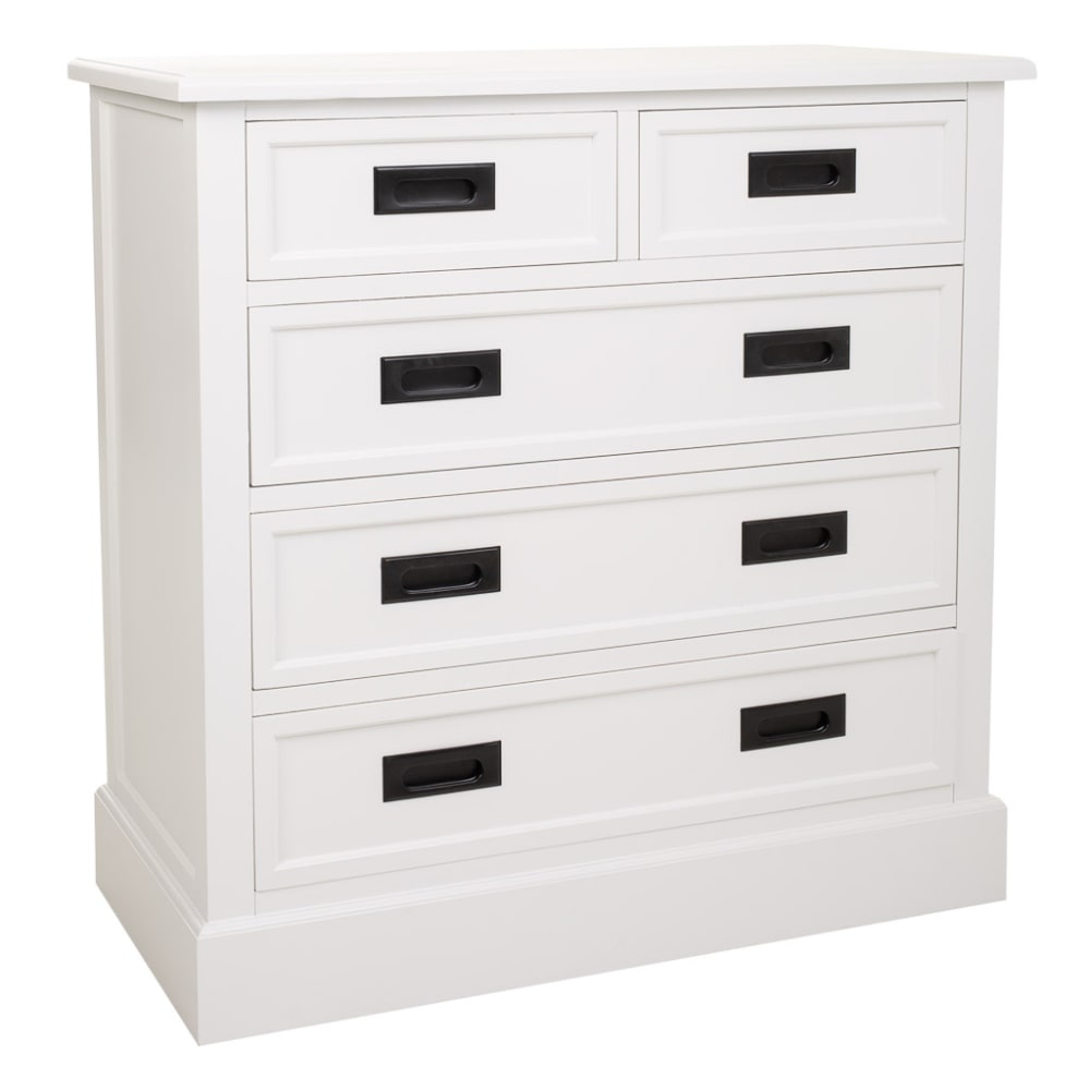 Cómoda de madera blanca 80x40x80,5