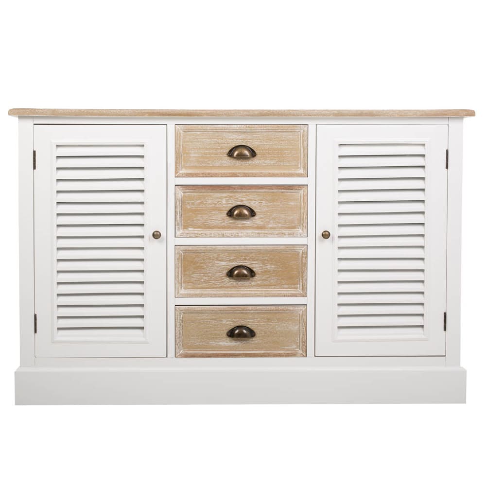 Aparador de madera blanco 124x40x80 - Maisons du Monde