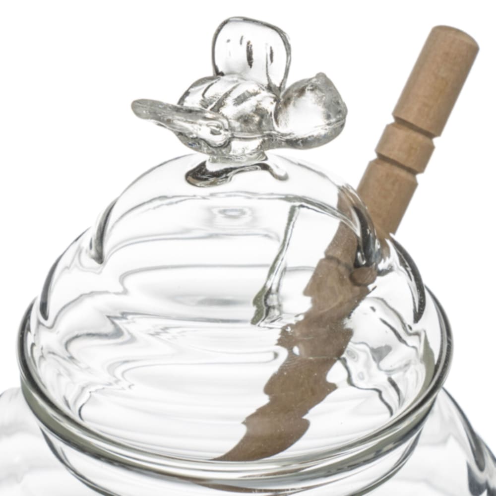 Pot à miel verre et cuillère bois de chêne - Maisons du Monde