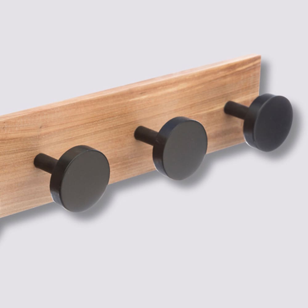 Patère 4 têtes rondes noires - Maisons du Monde