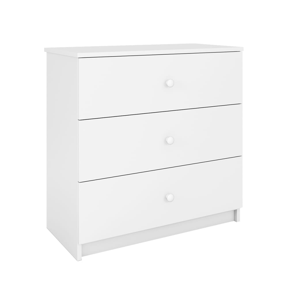Commode 3 tiroirs blanc