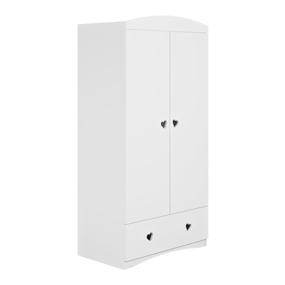 Armoire 2 portes 1 tiroir blanc (Kocot Kids) - Image 1