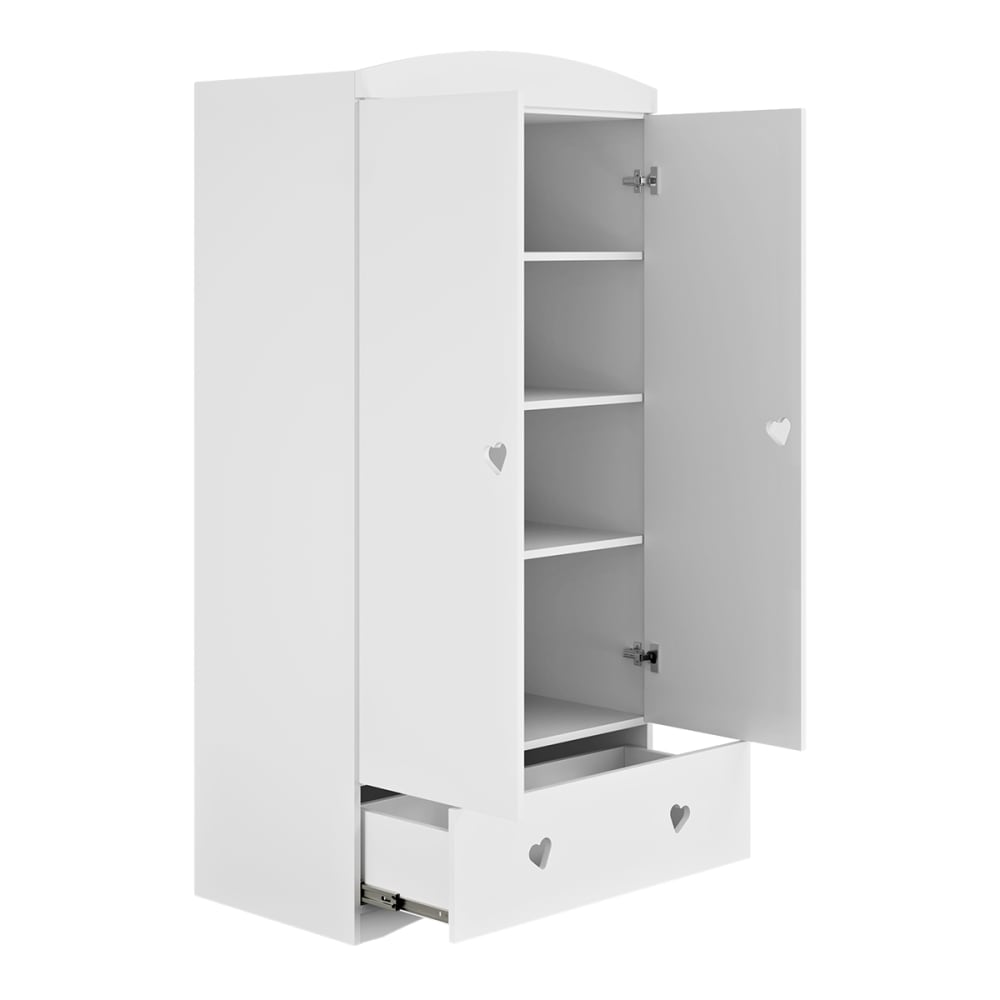 Armoire 2 portes 1 tiroir blanc (Kocot Kids) - Image 2