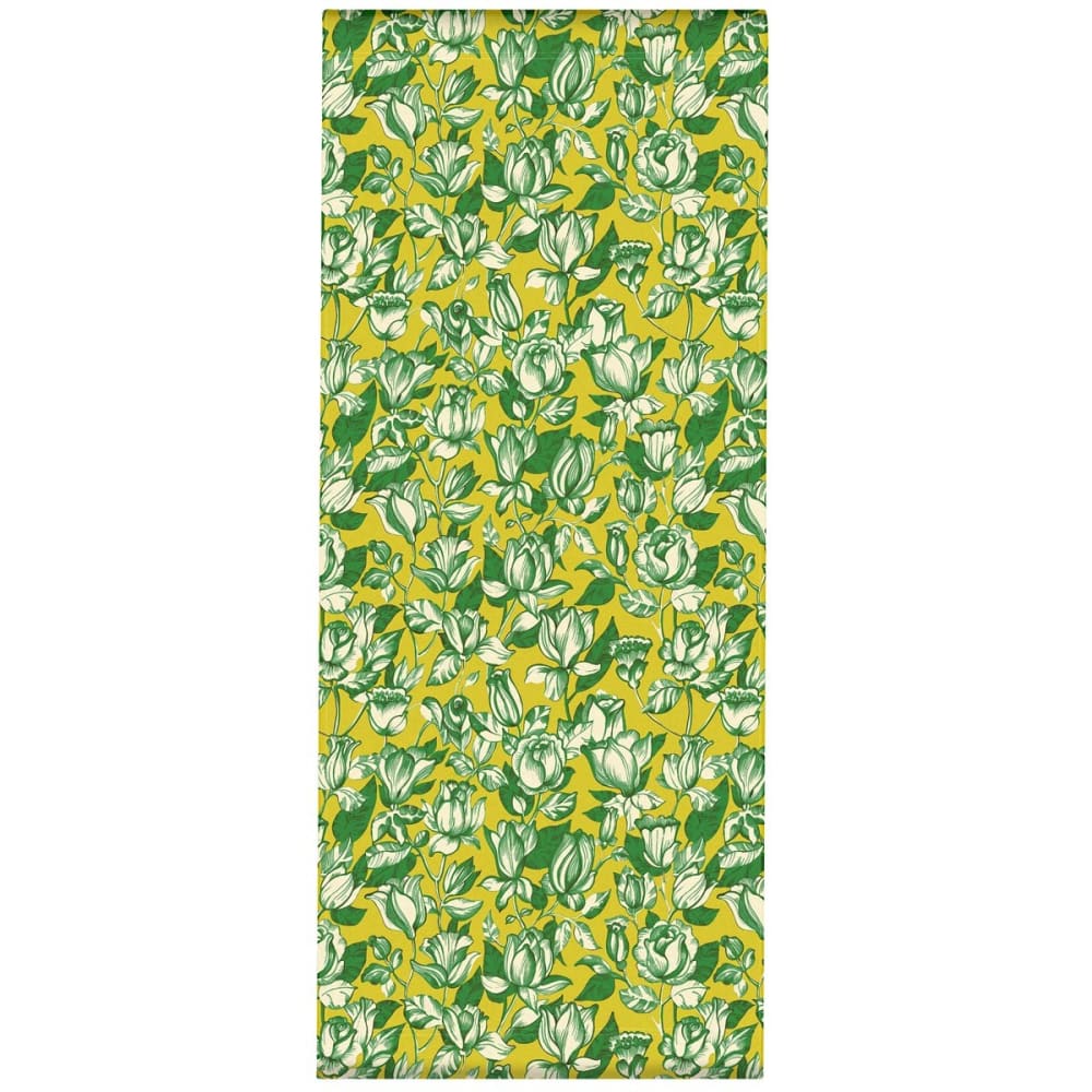 Toile outdoor pour transat, prête à poser, fleurs graphiques jaune