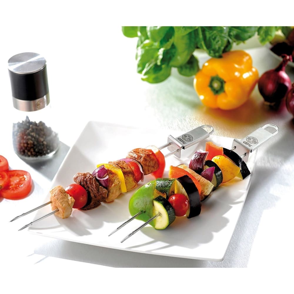 Set de 2 brochettes à barbecue en acier inoxydable argent - Maisons du Monde