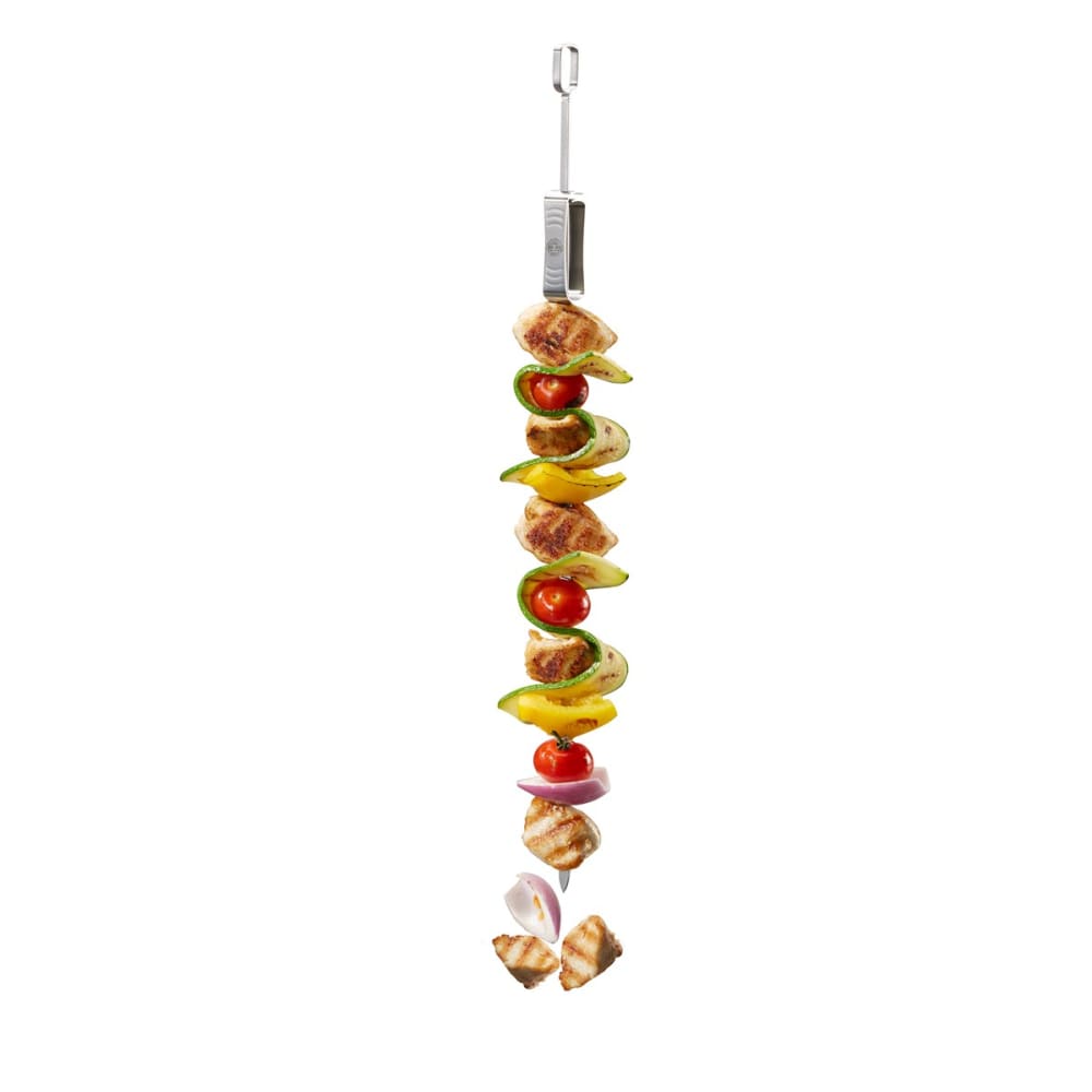 Set de 5 piques à brochettes barbecue en acier inoxydable argent