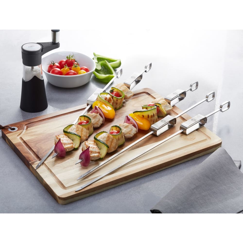 Set de 5 piques à brochettes barbecue en acier inoxydable argent - Maisons du Monde