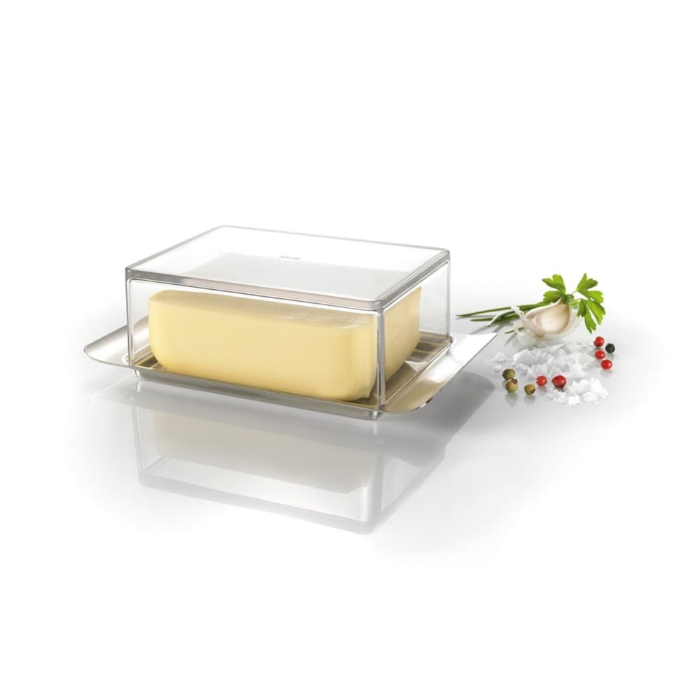 Beurrier 250 g en acier inoxydable argent - Maisons du Monde