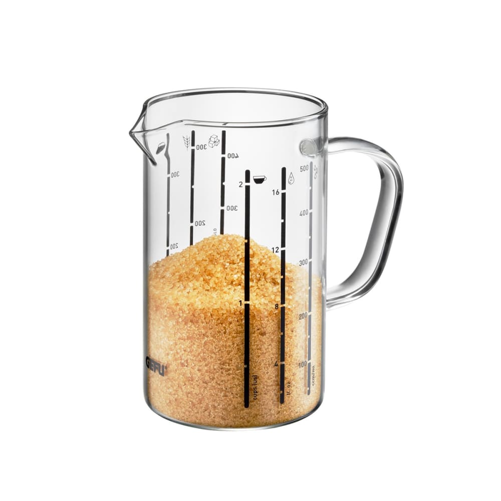 Verre doseur 500 ml en verre transparent