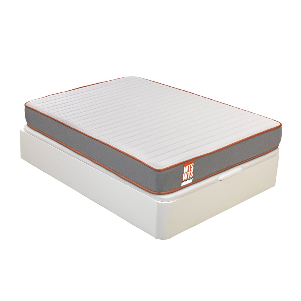 Pack colchón y canapé blanco 135x190 54cm montaje y retirada incluida