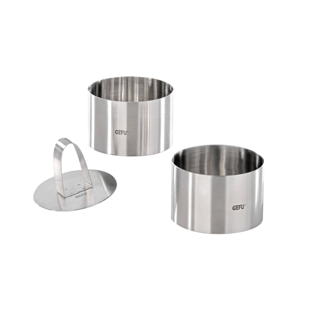 GEFU Anneaux pour desserts et hors-d'oeuvre en acier inoxydable argent style classique chic Argenté