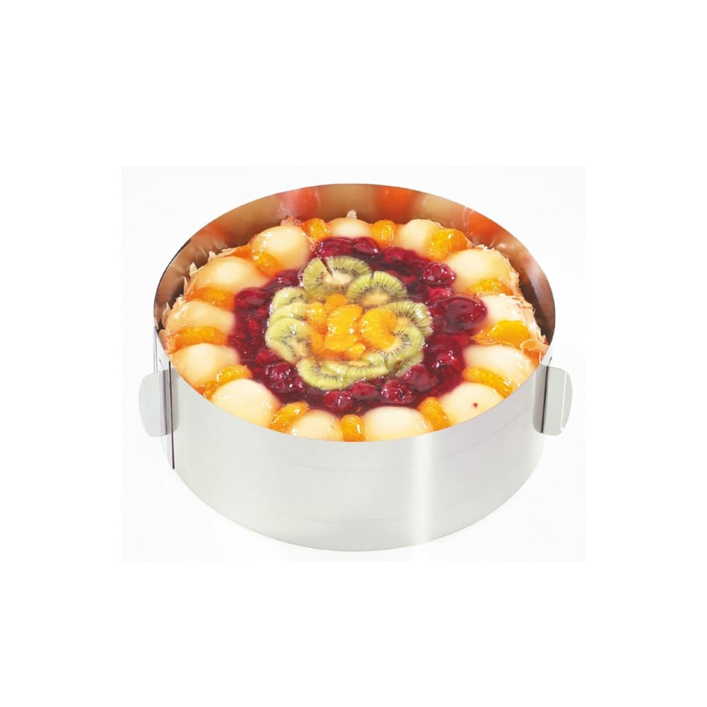 Anello per torte XXL acciaio inox argento - Modello Classico chic - Argentato - Acciaio inossidabile