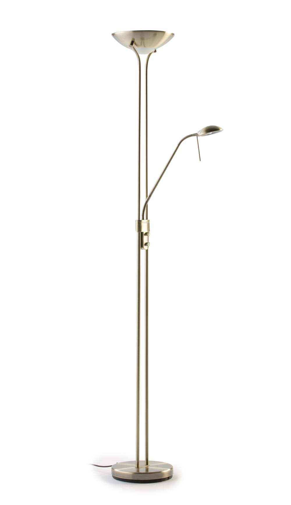 lampara de pie led oro viejo 180 cm con lector
