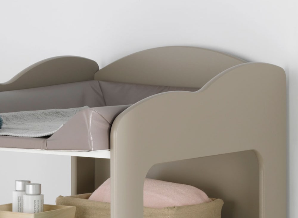 Table à langer bébé blanc et lin (Nateo Concept) - Image 3
