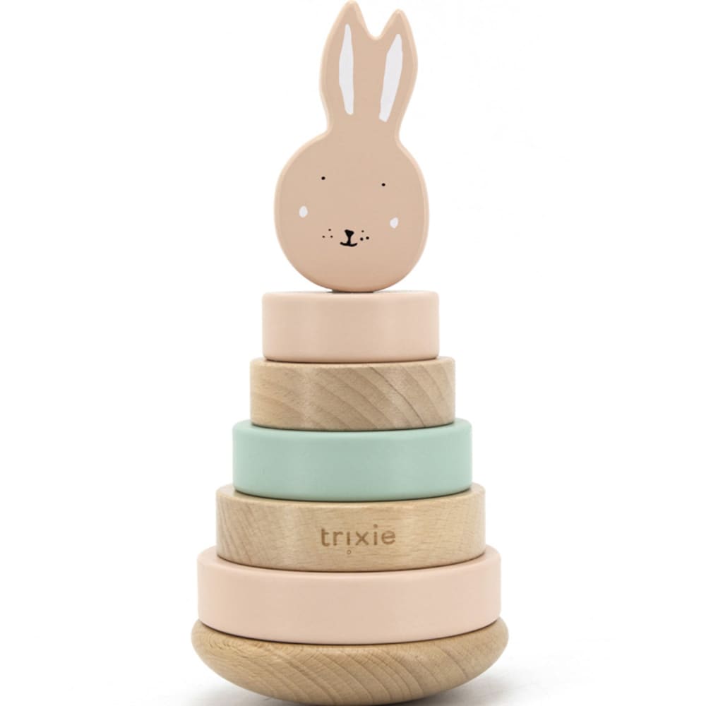 Trixie Pyramide à empiler Beige Bois - 10x10x21cm