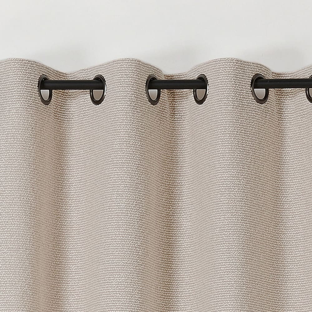 Rideau à l'aspect texturé en bouclette coton beige 140x260 cm - Maisons du Monde