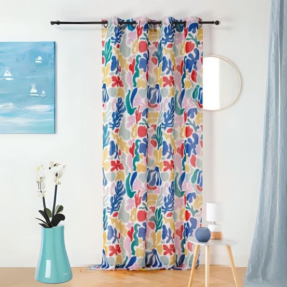 Linder Dämpfender und designorientierter Vorhang style modern Blau Pes - Polyester