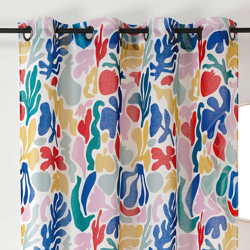 Voilage tamisant et design polyester bleu 140x280 cm — vue 3