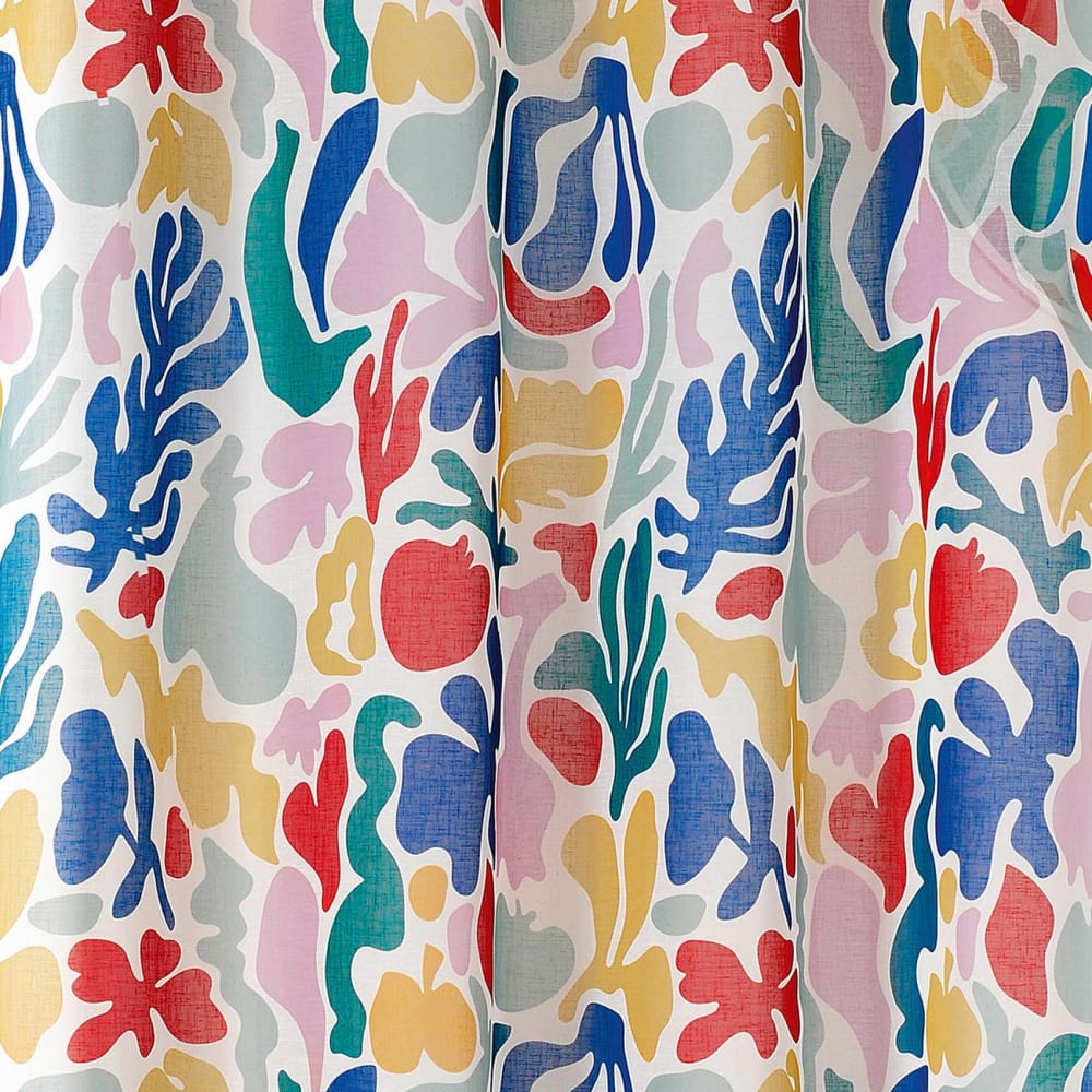 Voilage tamisant et design polyester bleu 140x280 cm — vue 4