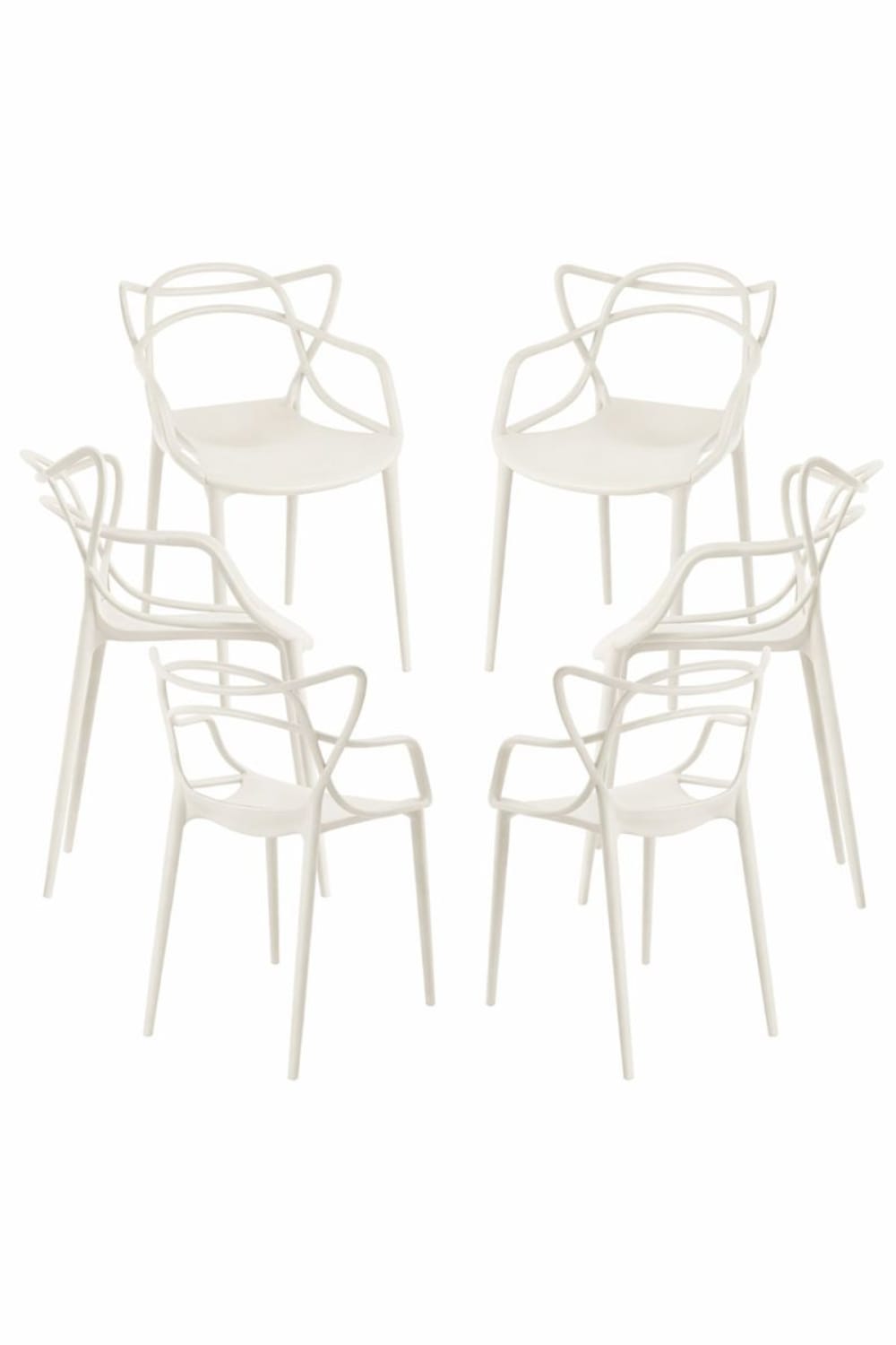 Pack 6 sillas color beige en polipropileno - Maisons du Monde