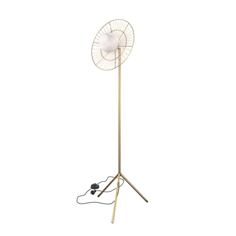 Lampadaire en métal doré 156 cm