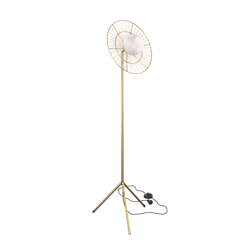 Lampadaire en métal doré 156 cm - Maisons du Monde