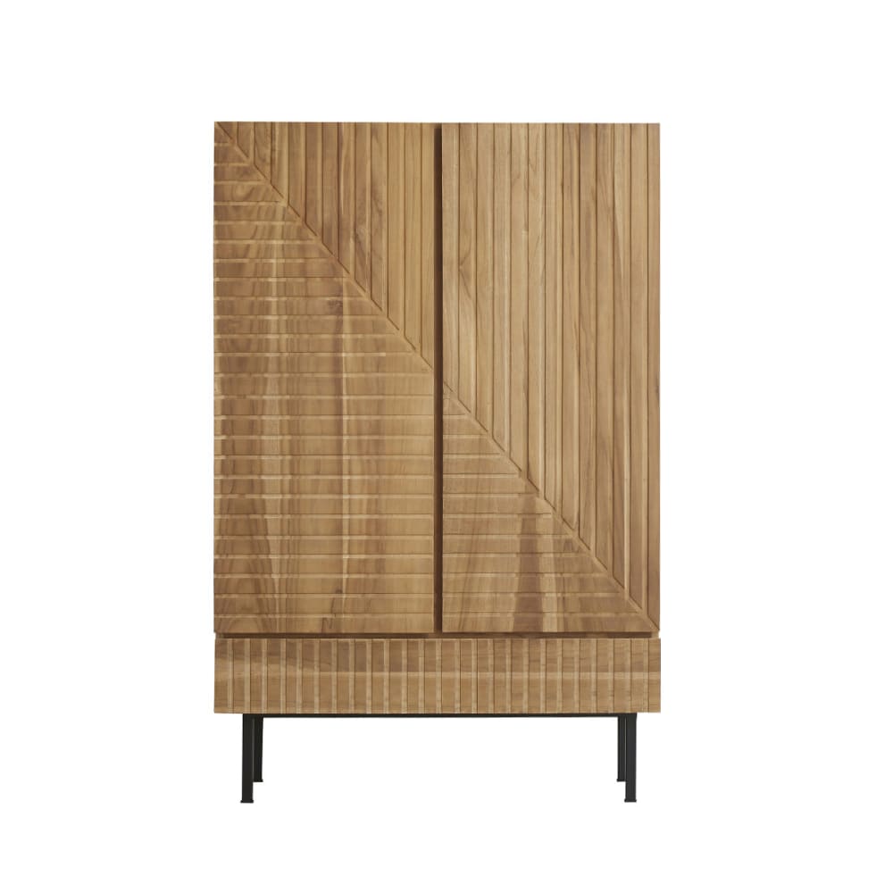 Armoire en teck massif et métal - Maisons du Monde