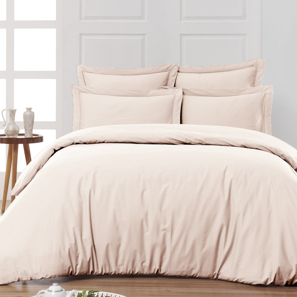 Drap housse en percale de coton petale 200x200 cm - Maisons du Monde