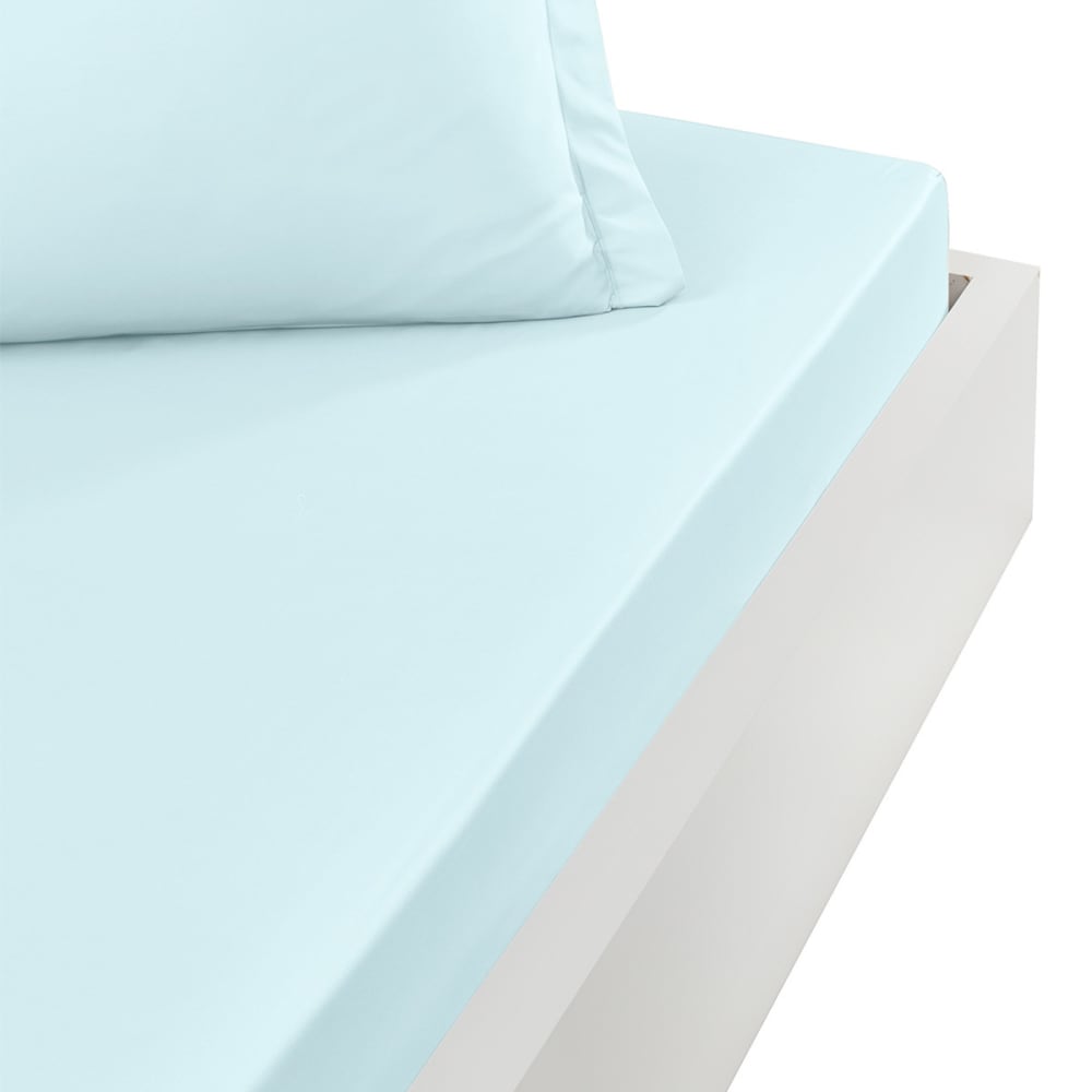 Drap housse en percale de coton nuage 140x200 cm — vue 3