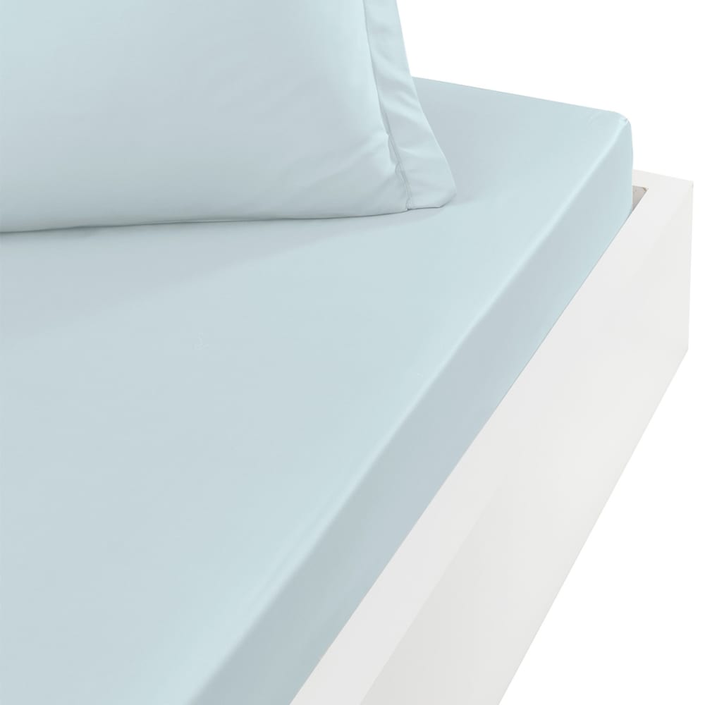 Drap housse en percale de coton Nuage 180x200 cm
