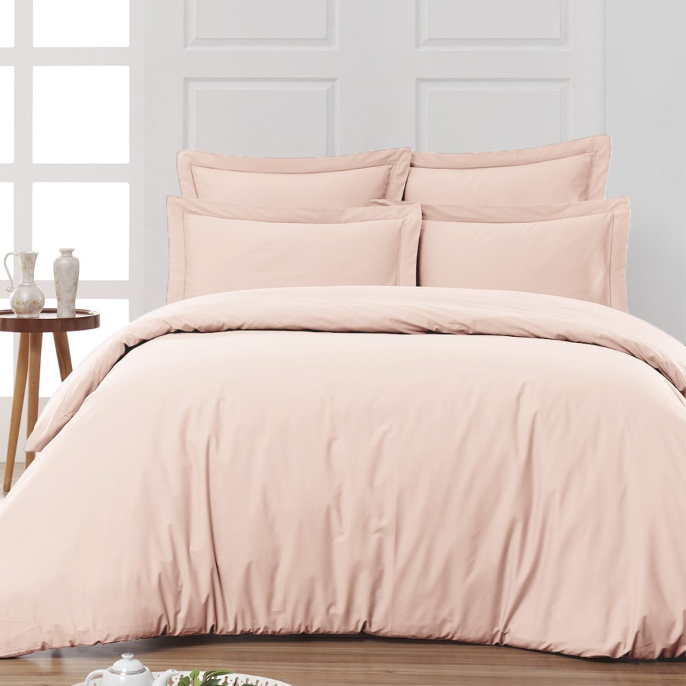 Drap housse en percale bonnet 40cm poudre 160x200 cm — vue 4
