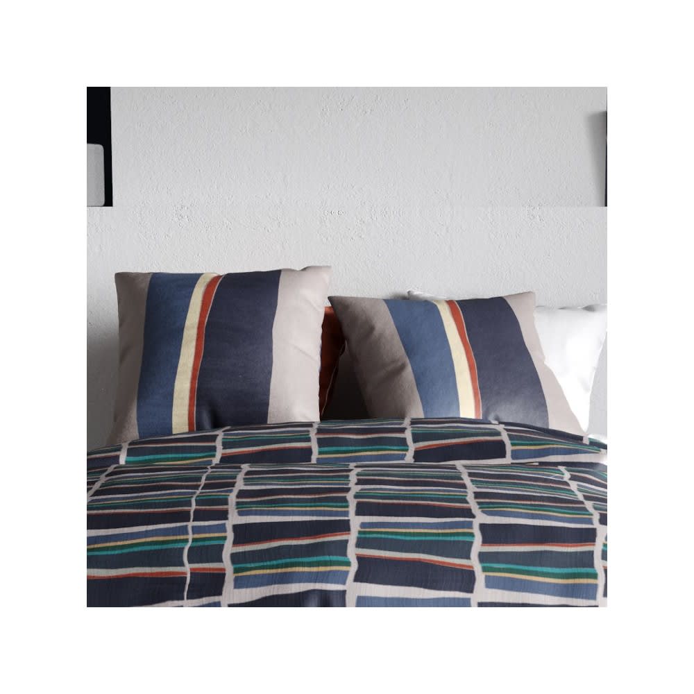 Parure de couette 100% coton 57 fils imprimée 260x240cm 2 taies - Maisons du Monde