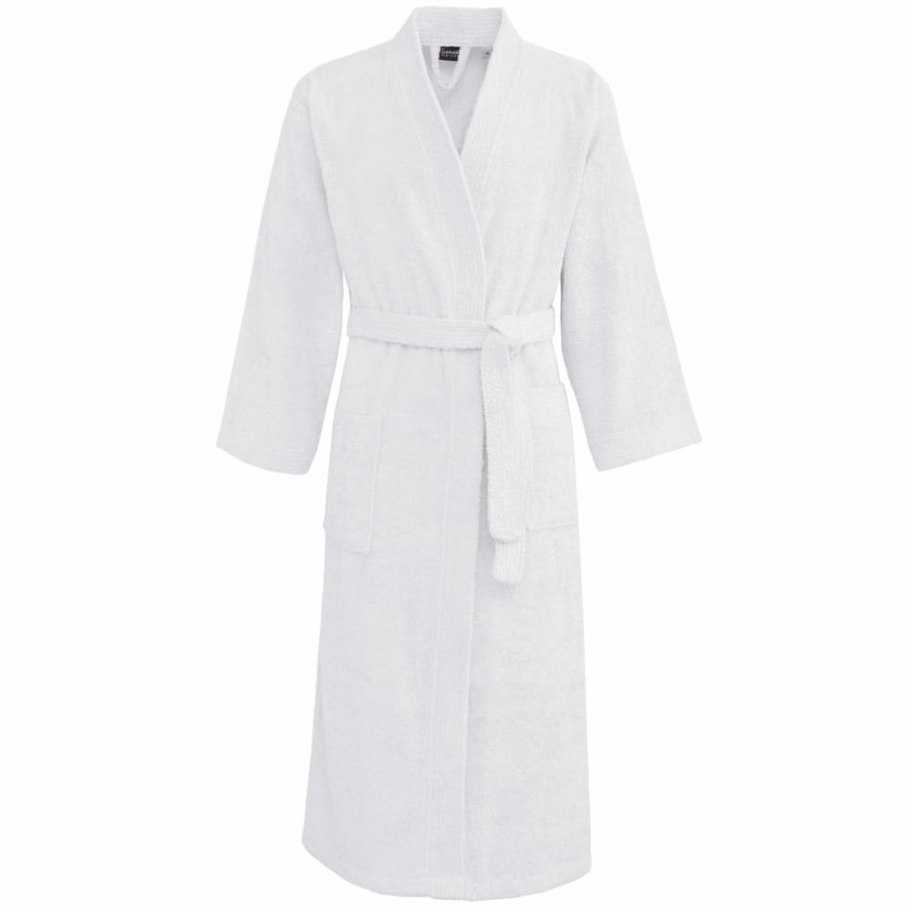 Peignoir mixte kimono en coton Blanc XXXL
