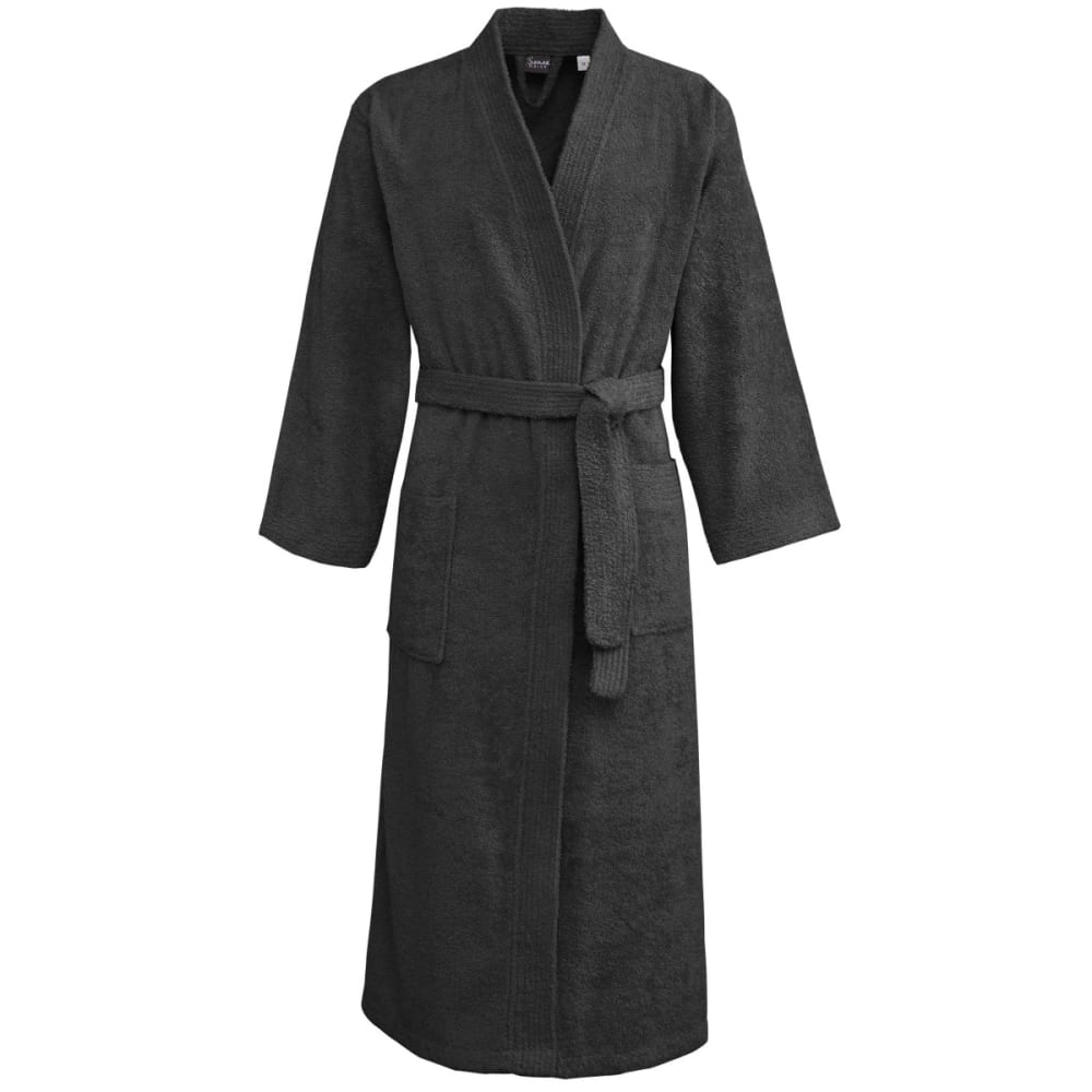 Peignoir mixte kimono en coton Anthracite XXXXL