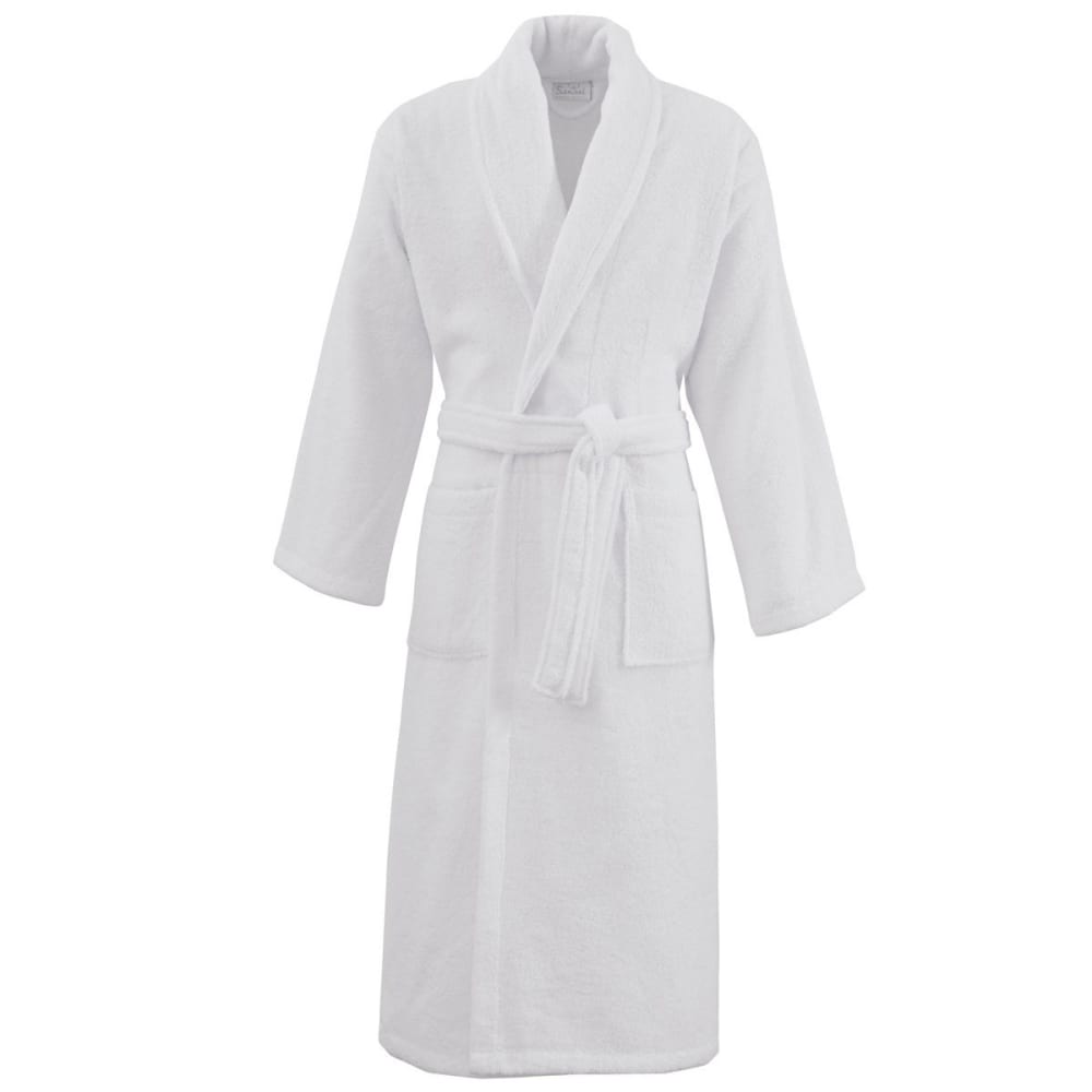 Peignoir unisexe en coton blanc xl