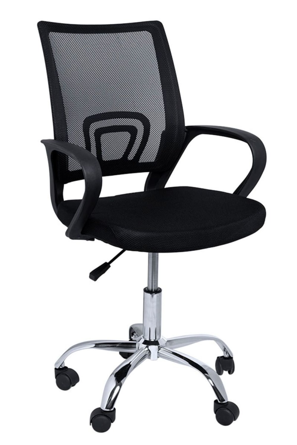 Silla en color negro de estilo home office en tela