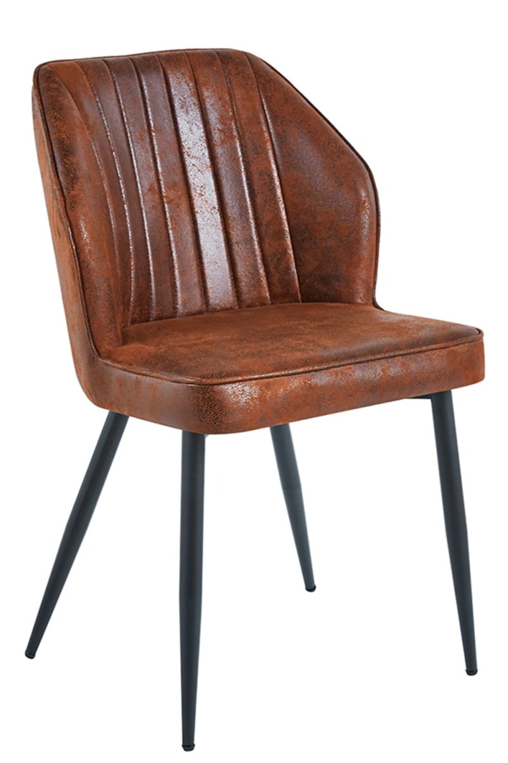Silla en color marrón de estilo boho en polipiel