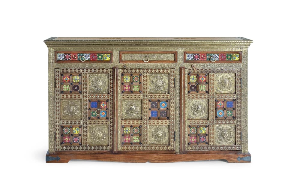 GINER Y COLOMER Sideboard aus Akazienholz style exotic Gold
