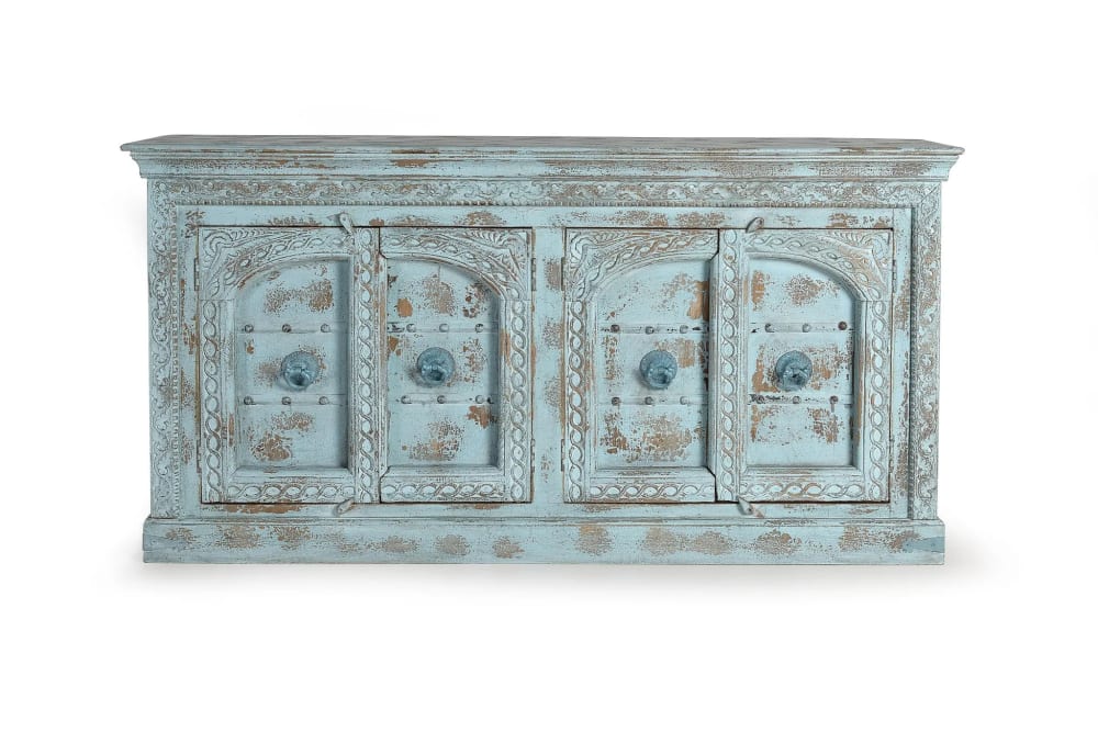 GINER Y COLOMER Sideboard aus Mangoholz style exotic Blau